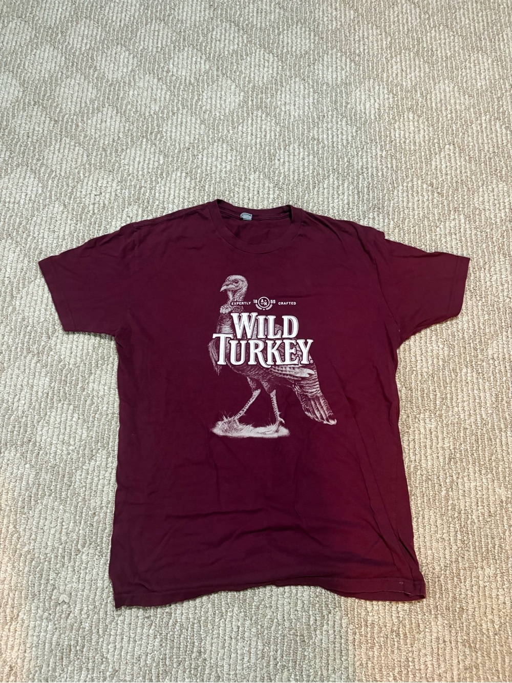 Retro Wild Turkey Bourbon Premium Maroon Unisex T-Shirt